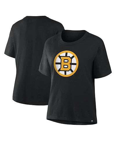 Fanatics Women's Black Boston Bruins Primary Logo Legacy T-Shirt
