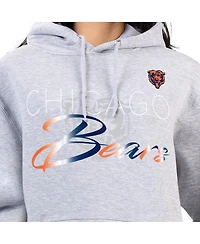G-iii 4Her by Carl Banks Women's Gray Chicago Bears Shadow Logo Fleece Pullover Hoodie