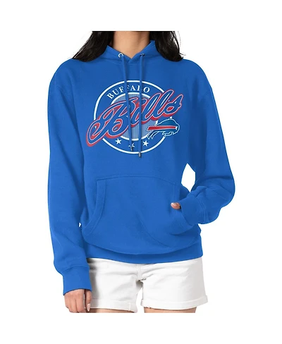 G-iii 4Her by Carl Banks Women's Royal Buffalo Bills Pinstripe Circle Fleece Pullover Hoodie