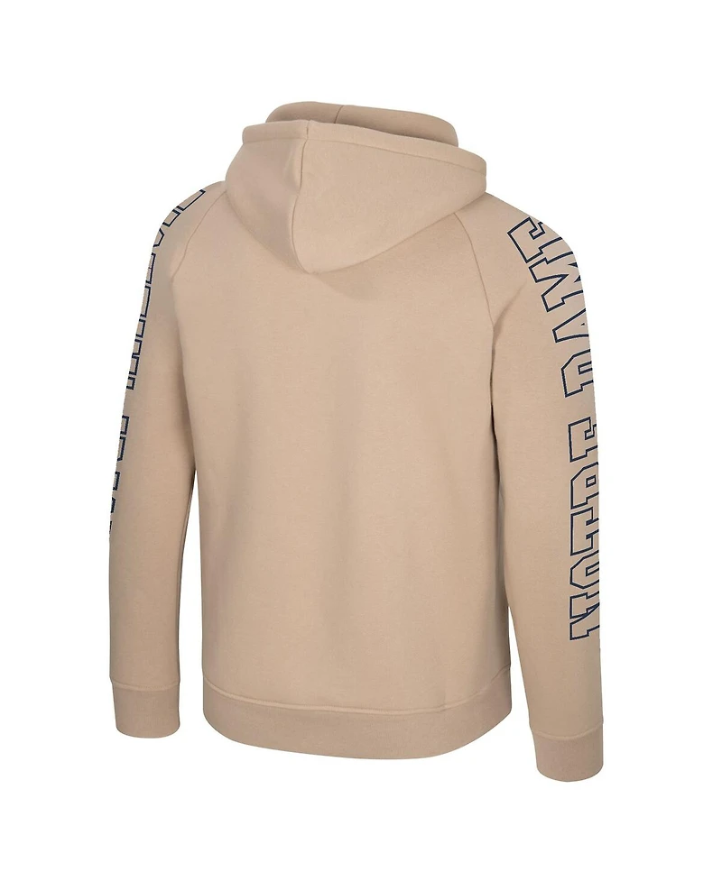 Colosseum Men's Tan Notre Dame Fighting Irish Big Break Raglan Hoodie