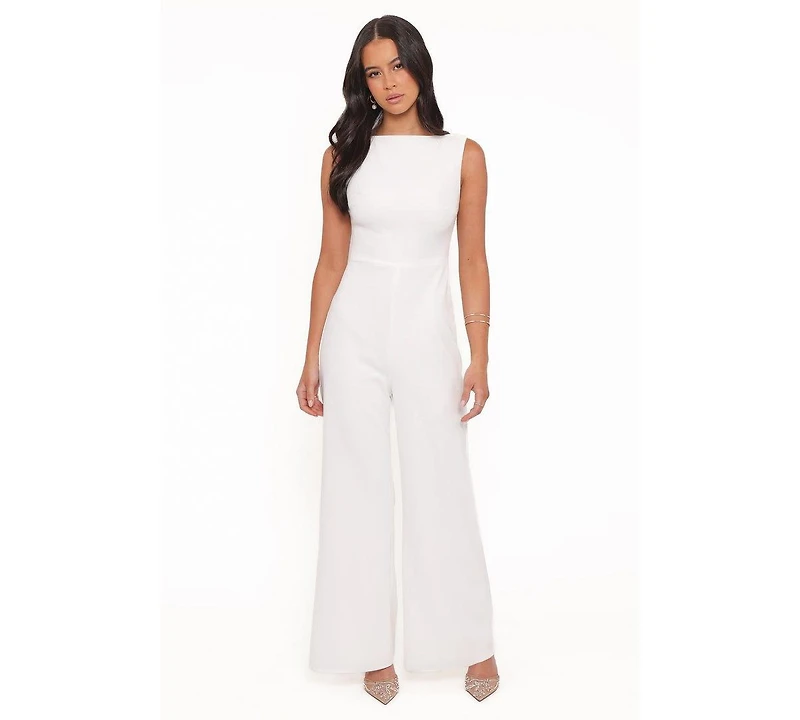 Petal and Pup Women's Brenda Lace Back Jumpsuit - White