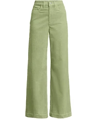 Lands' End Women's High Rise Wide Leg Corduroy Pants