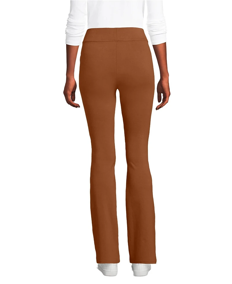 Lands' End Women's Petite Starfish High Rise Pull On Flare Pocket Pants