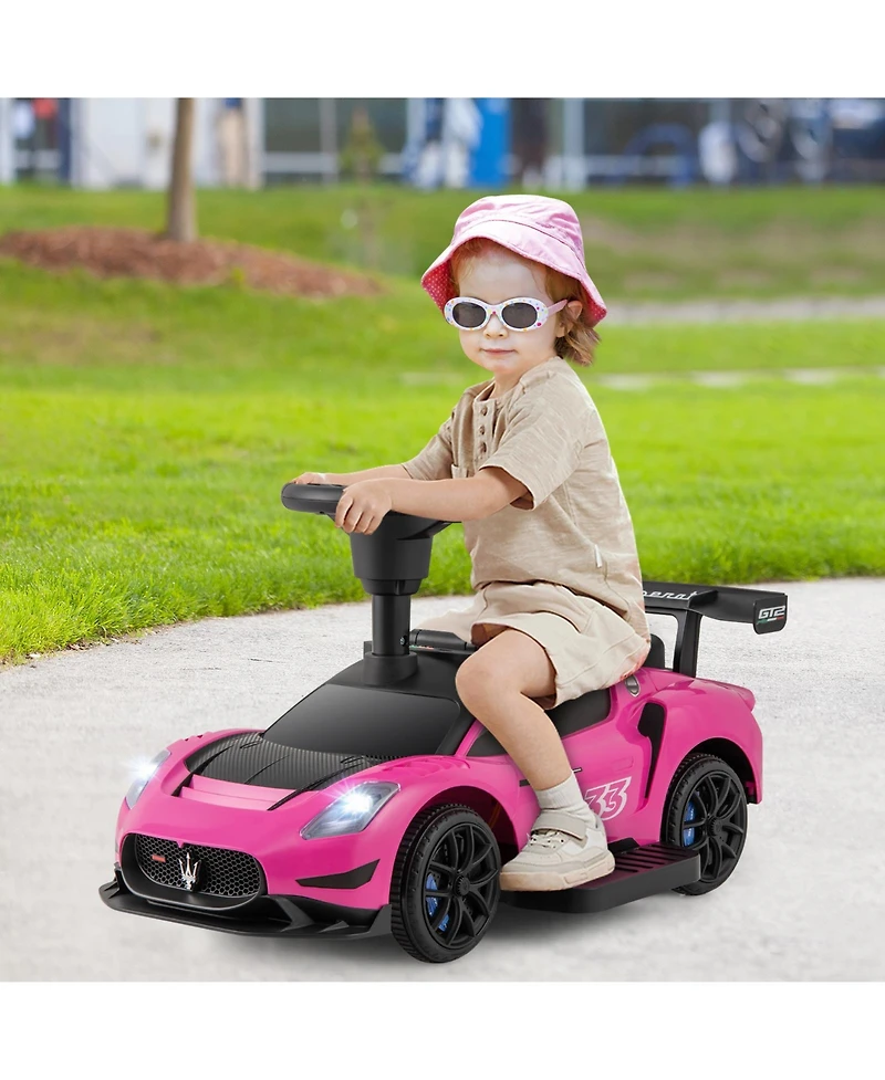 Gymax Electric Kids Ride on Push Car Maserati Licensed Foot to Floor w/Horn