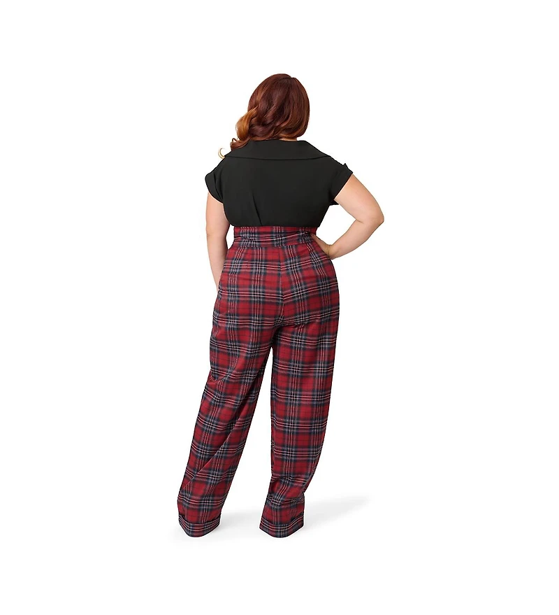 Unique Vintage Plus High Waist Trouser