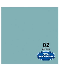 Savage Widetone Seamless Background Paper, 86" wide x 36' Sky Blue, #2 - Bundle With Flashpoint 10' Background Support System Air Cushioned,