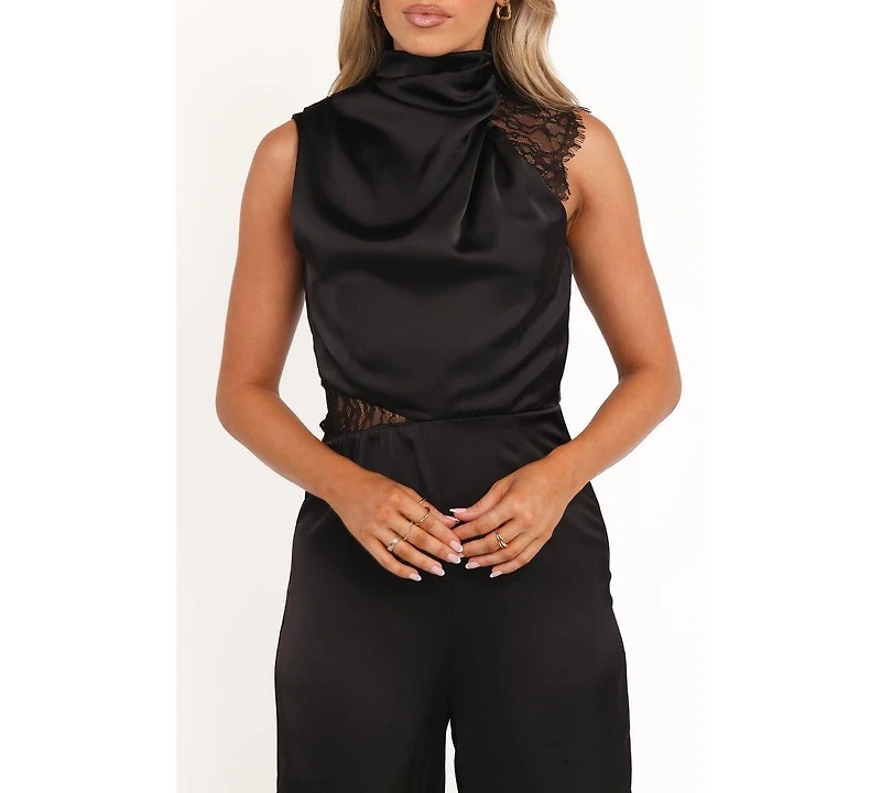 Petal and Pup Women's Brinley One Shoulder Jumpsuit - Black