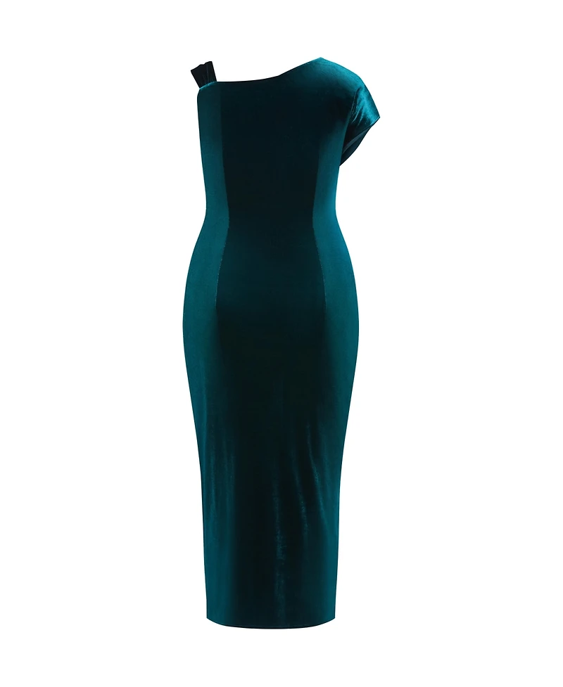 City Chic Women's Vivi Velour Midi Dress