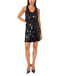 Vince Camuto Womens Sequin A Line Mini Skirt V Neck Boxy Tank Top