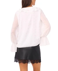Vince Camuto Women's Ruffle Long Sleeve Top