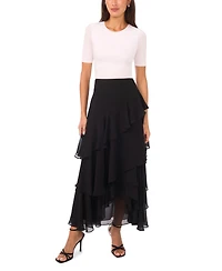Vince Camuto Women's Long Ruffle Skirt