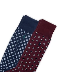 Polo Ralph Lauren Men's 2-Pack Foulard Pattern Dress Socks