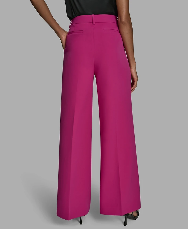 Bcbg Women's Pleated High Rise Wide Leg Pants