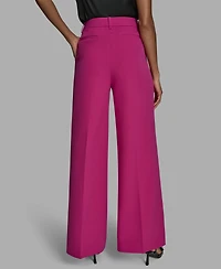 Bcbg Women's Pleated High Rise Wide Leg Pants