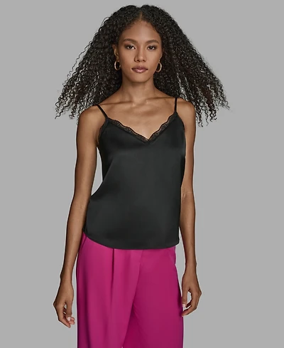 Bcbg Women's Lace Detail V-Neck Camisole Top