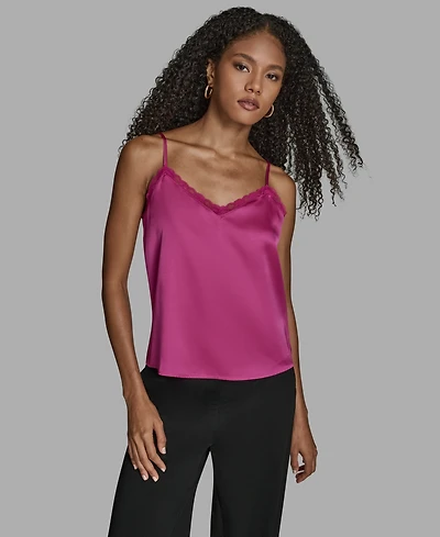 Bcbg Women's Lace Detail V-Neck Camisole Top