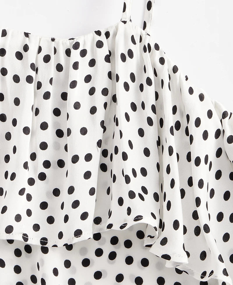 I.n.c. International Concepts Women's Cold-Shoulder Ruffle-Trim Blouse, Macy's Exclusive