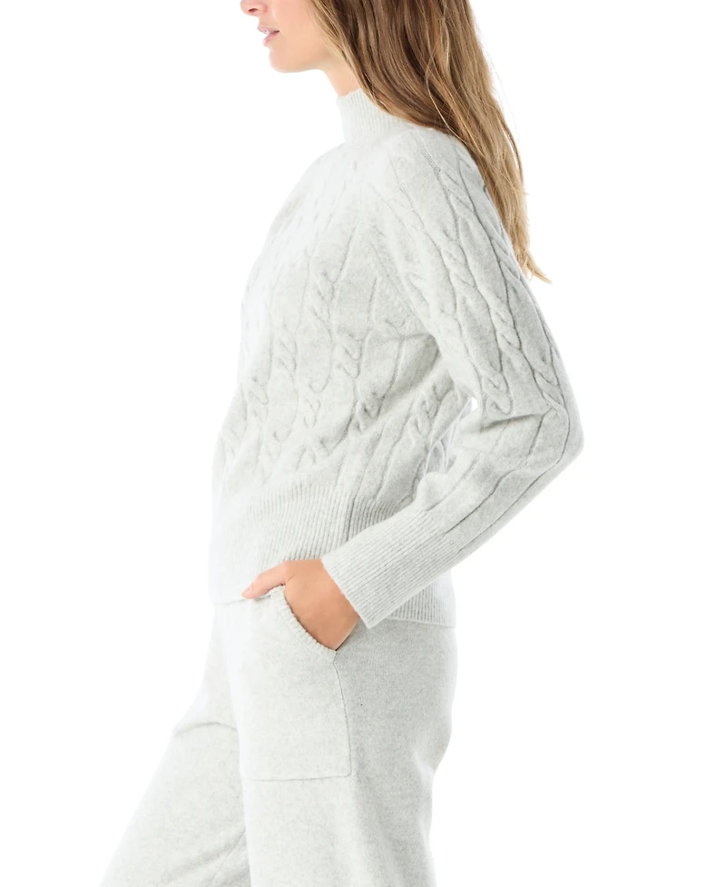 Dee Ocleppo Women's Coralina Cable Knit Mock Neck Sweater