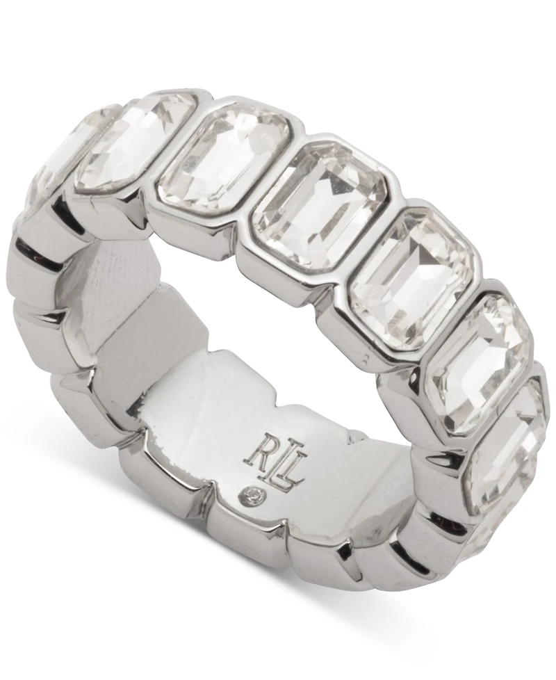 Lauren Ralph Emerald Crystal Tennis Ring