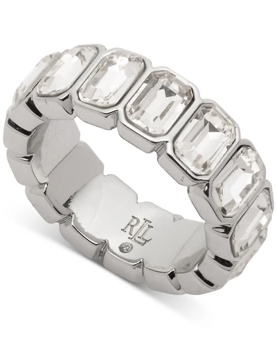 Lauren Ralph Emerald Crystal Tennis Ring