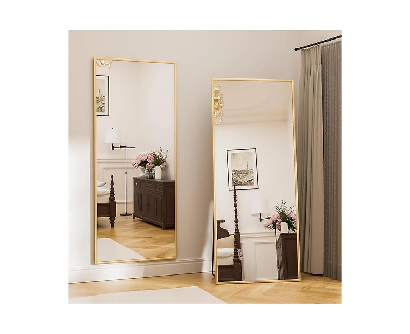 Antok Full Length Mirror 71"x30" Oversized Floor Mirror for Living Room Cloakroom Rect Style