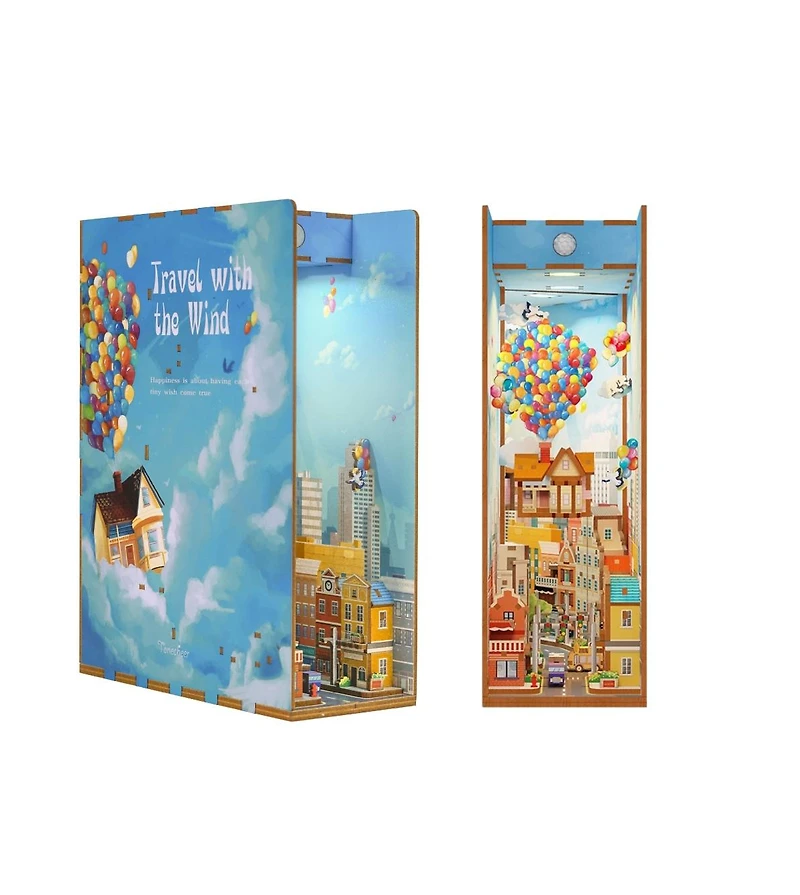 Flash Popup Diy 3D Book Nook Kit Travel with the Wind 143pcs