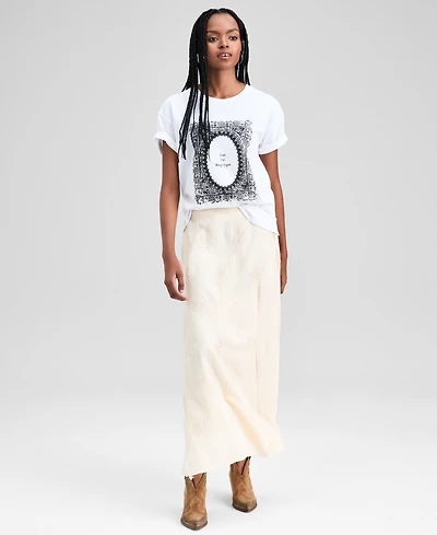 And Now This Women's Embroidered Paneled Maxi Skirt, Macy's Exclusive