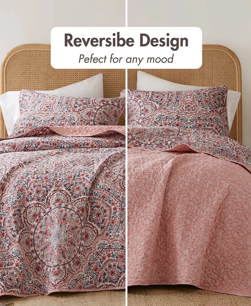 510 Design Valerie Boho Floral Reversible 2-Pc. Quilt Set, Twin