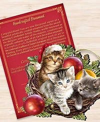 Designocracy Christmas Kittens Christmas Ornament