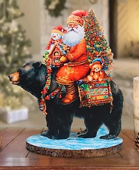 G. Debrekht Santa Claus Black Bear Friend Centerpiece
