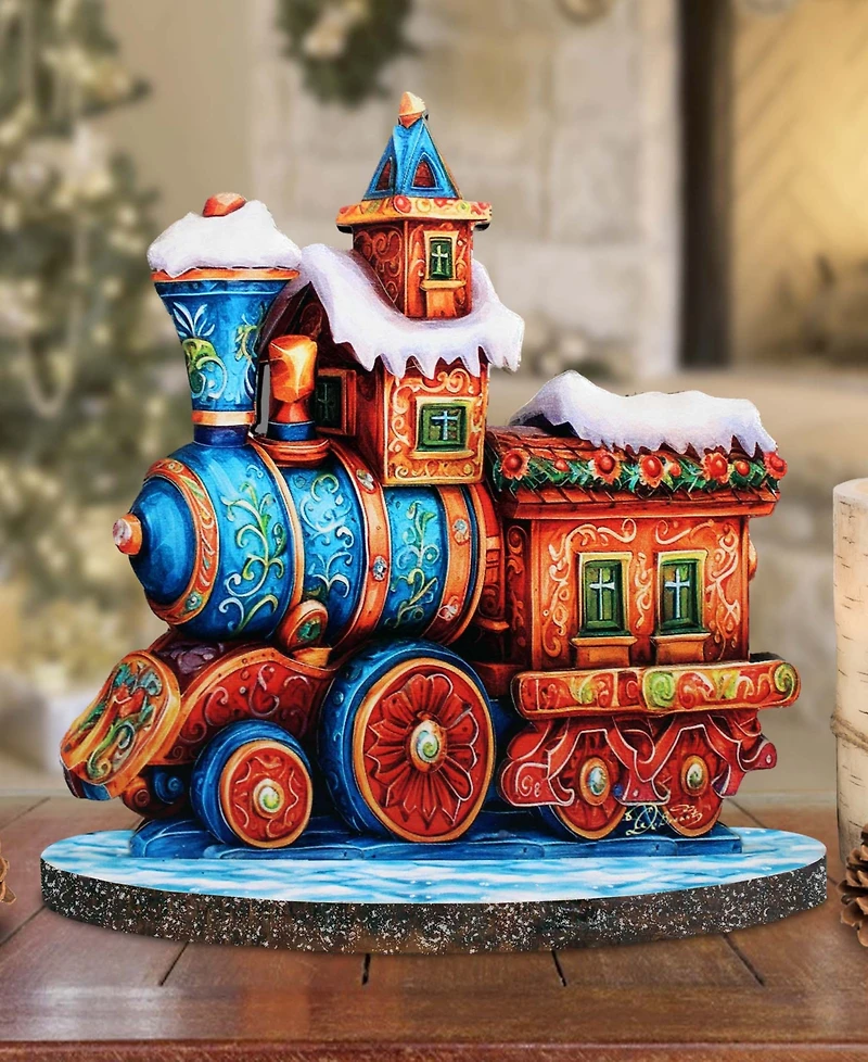 G. Debrekht Winter Express Train Centerpiece