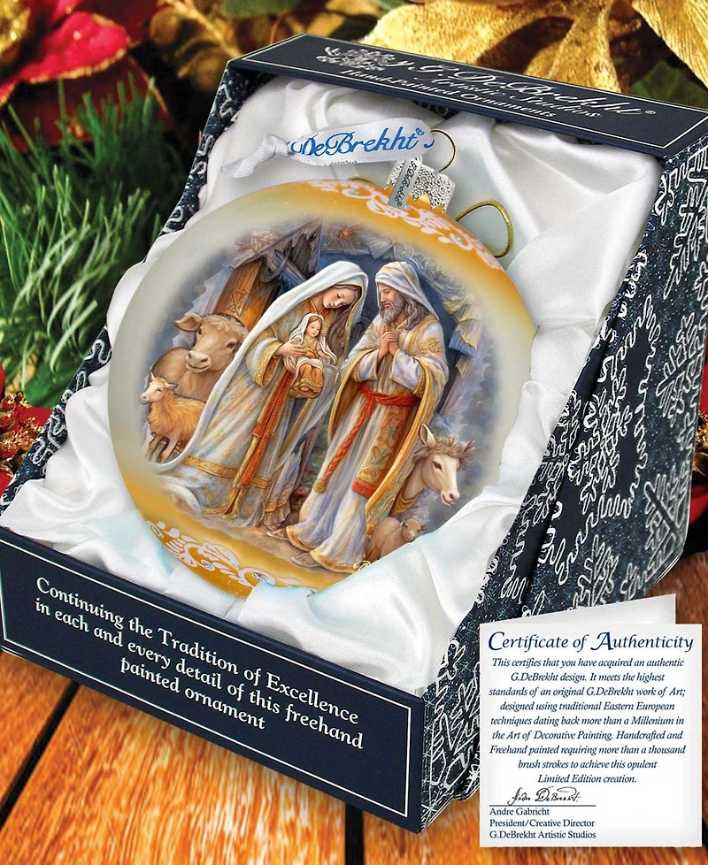 G. Debrekht Nativity Chronicles Le Glass Ornament
