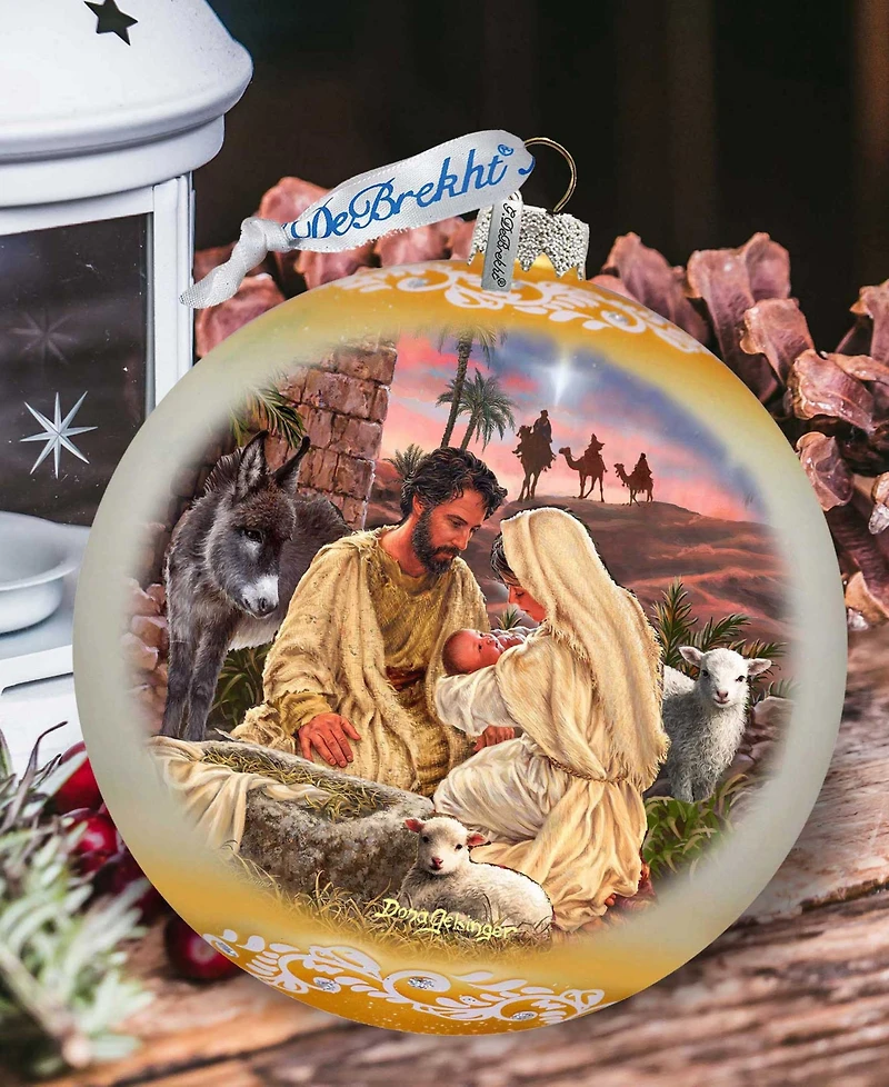 G. Debrekht A Miracle Is Born Le Glass Holiday Ornament