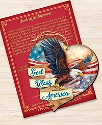 Designocracy God Bless America Christmas Ornament