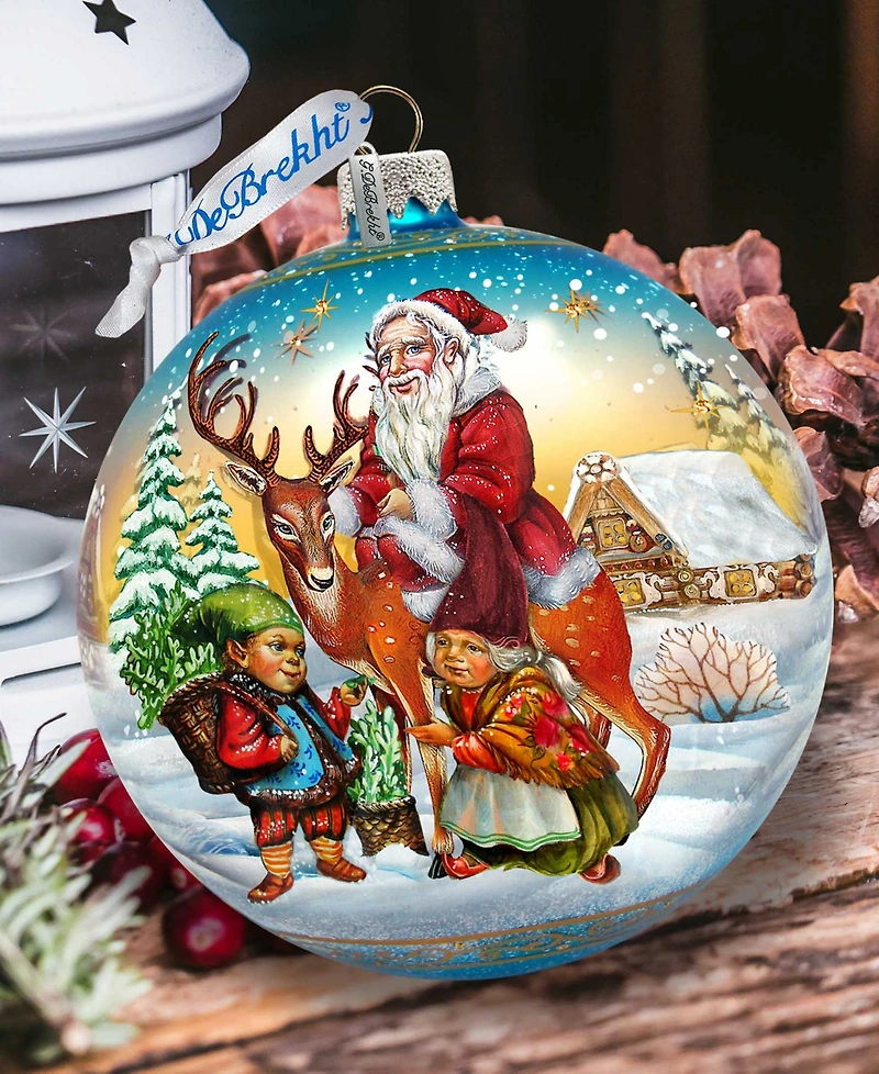 G. Debrekht Vintage Sleigh Ride Glass Holiday Ornament