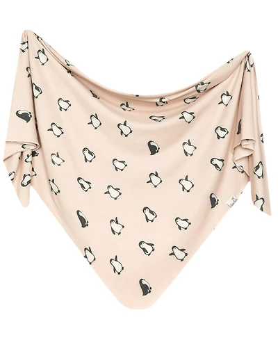 Copper Pearl Baby Penguins Knit Blanket