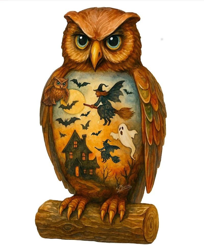 Designocracy Halloween Owl Holiday Door Decor