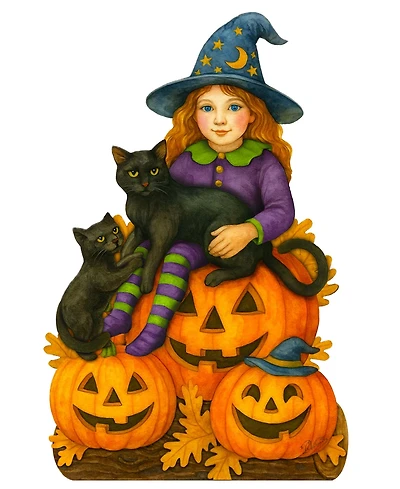 Designocracy Halloween Witch Outdoor Garden Decor