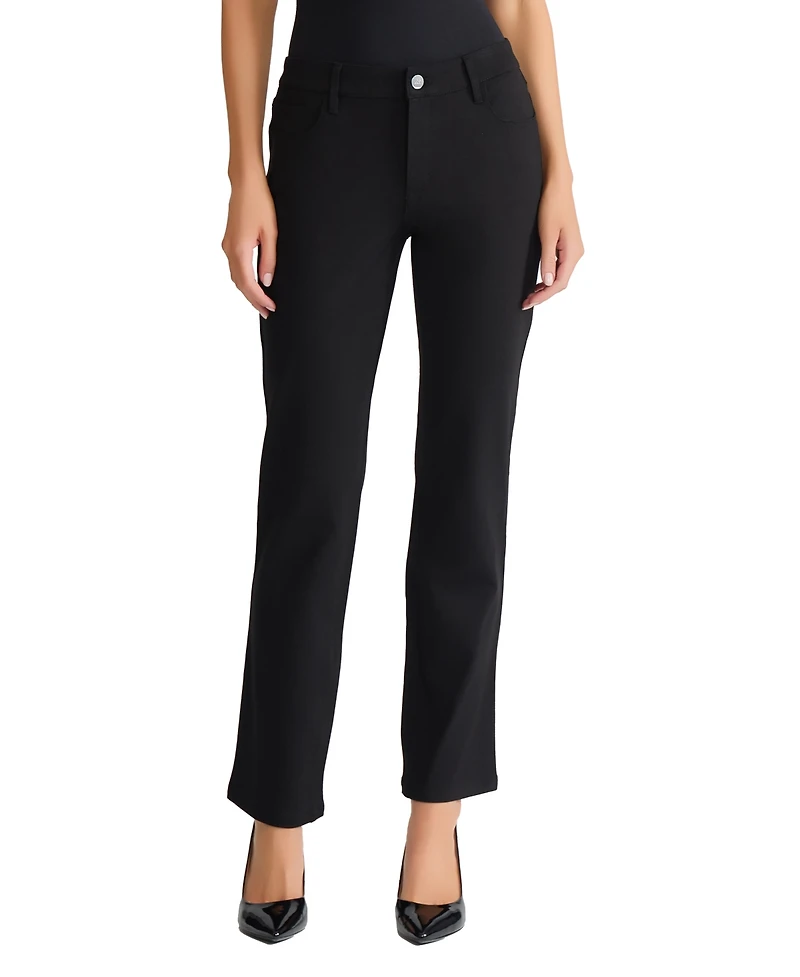 Jones New York Women's Lexington Mid Rise Straight Leg Denim Jeans