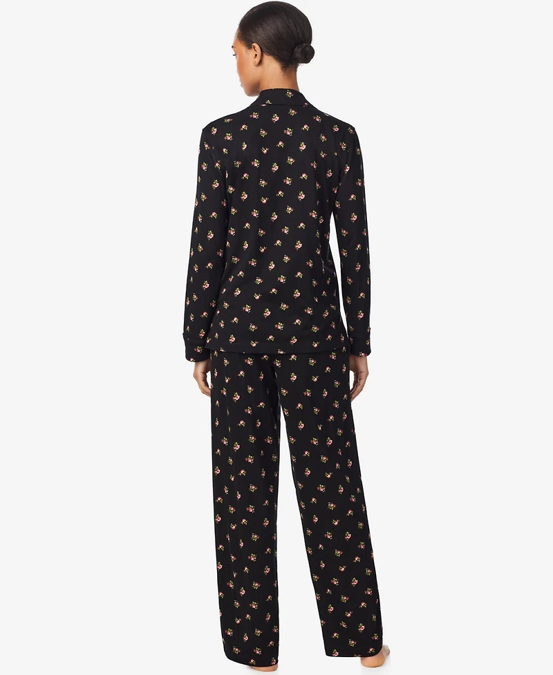 Lauren Ralph Women's Notch Collar and Long Pant Pajama Set