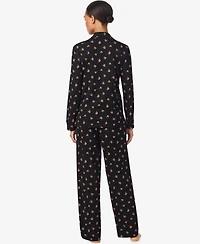 Lauren Ralph Women's Notch Collar and Long Pant Pajama Set
