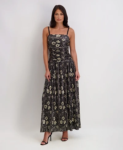 kensie Women's Square Neck Maxi Dress