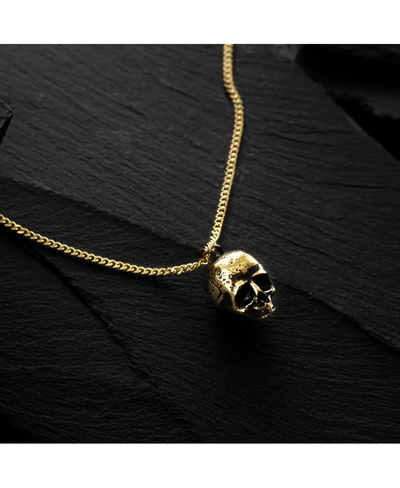 Vincero Men's Memento Mori Pendant Necklace in Gold-Tone Stainless Steel
