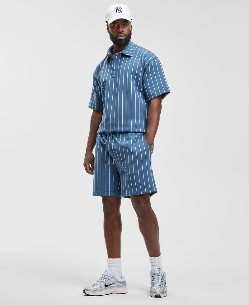 Mode of One Men's Regular-Fit Pinstripe 7" Shorts, Exclusively at Macy's