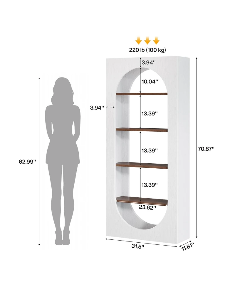 Tribesigns 5-Tier Kitchen Pantry Shelf, 70.8" Tall Industrial Storage Organizer with Open Shelves