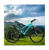 Artudatech 26-Inch 21-Speed Mountain Bike with Full Suspension and Disc Brakes for Off-Road Adventure