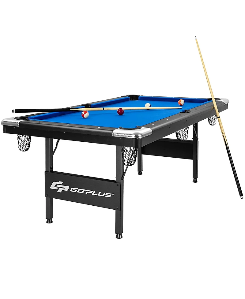 6 Ft Billiard Table 76 Inch Foldable Pool Table Perfect for Kids and Adults