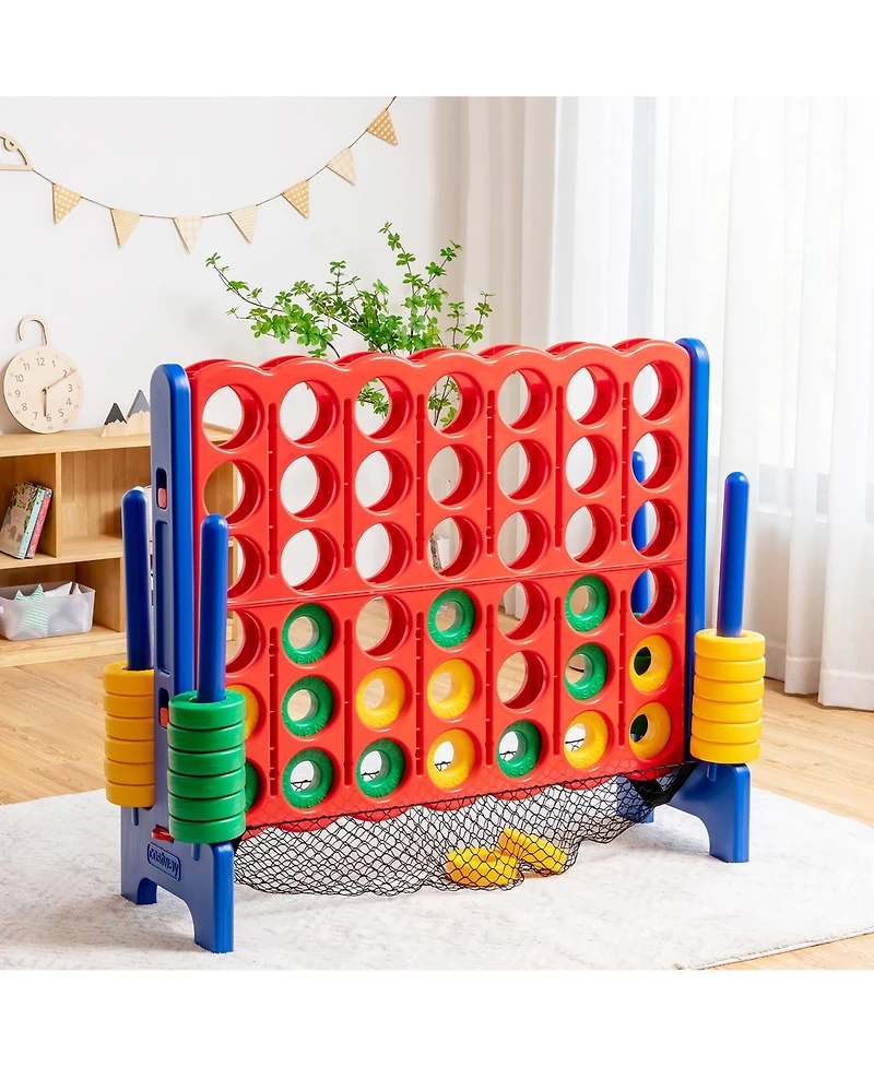 4-to-Score Giant Game Set 4-in-a-Row Connect Game W/Net Storage