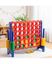 4-to-Score Giant Game Set 4-in-a-Row Connect Game W/Net Storage
