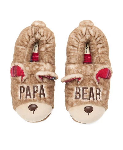 Dearfoams Men's Papa Bear Closed Back Slipper
